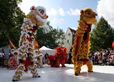 China Cultural Festival stand up lions