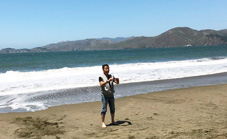 Tai Chi: Golden Gate Bridge beach San Francisco 2017