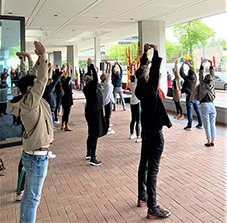 Tai Chi workshop voor GRAFISCH LYCEUM ROTTERDAM 450 deelnemers (2 groepen)07-06-2022